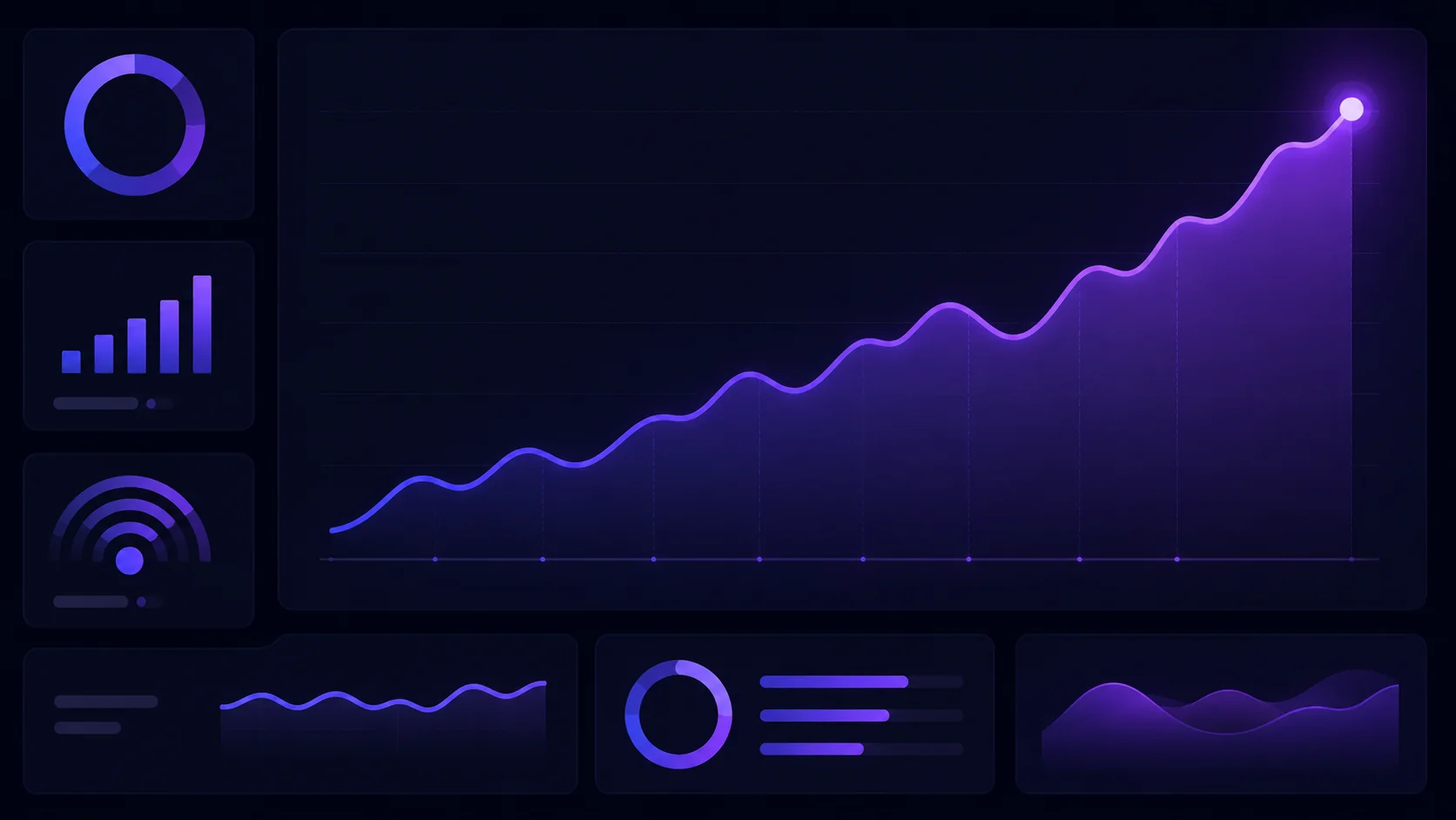 Analytics dashboard showing upward trending ROI graph for sales coaching investment