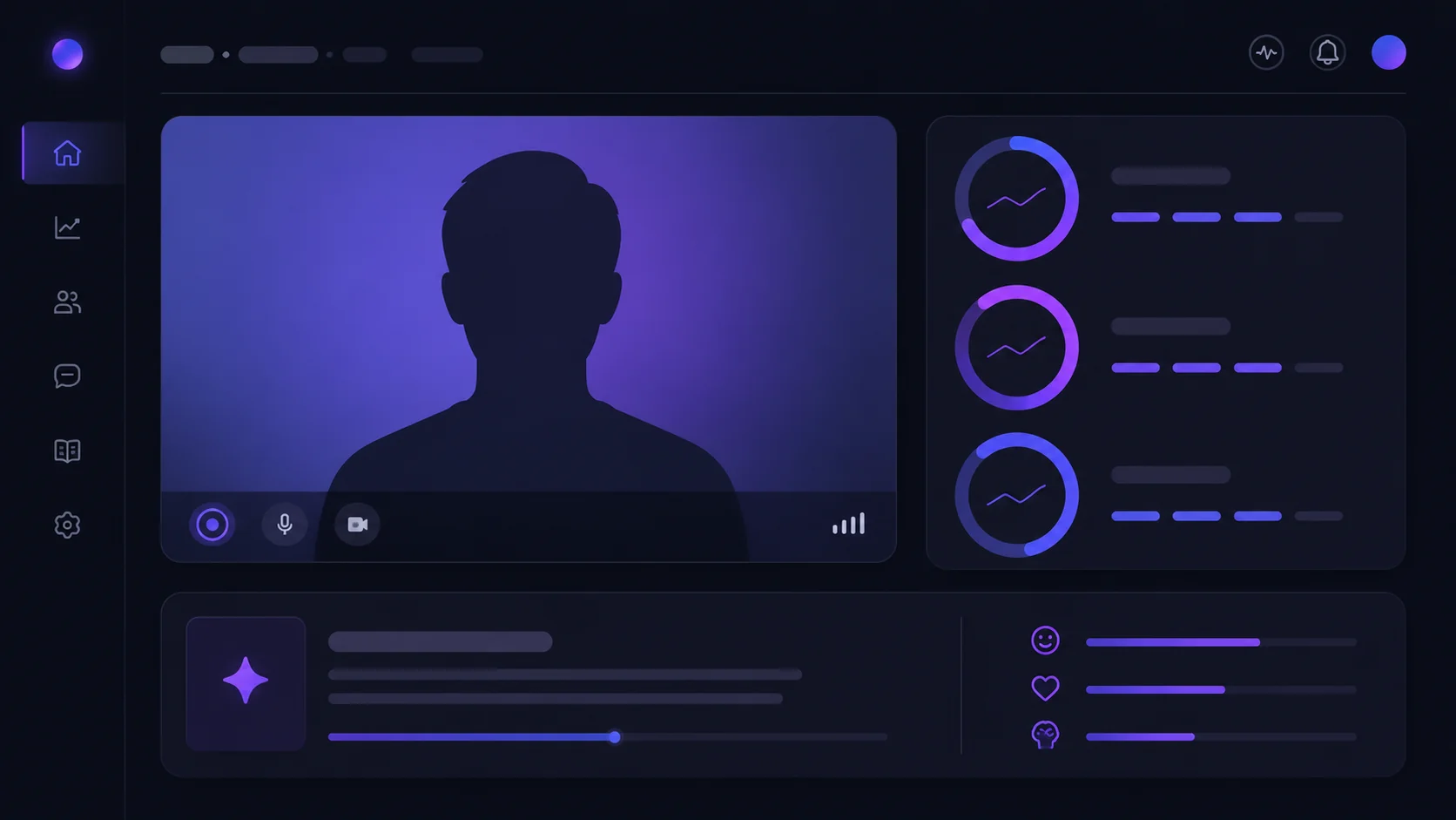 EchoDepth sales coaching interface showing real-time emotional presence scoring gauges
